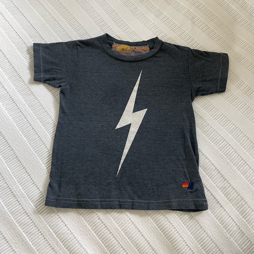 Aviator Nation - kids bolt tee in charcoal